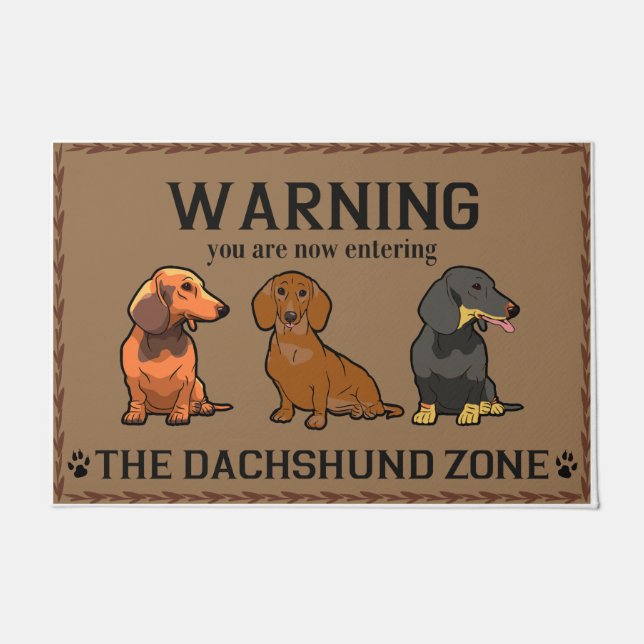 Paillasson Dachshund Lover Cadeau, Dachshund Doormat (Devant)