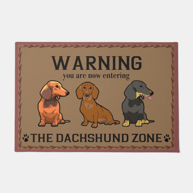 Paillasson Dachshund Lover Cadeau, Dachshund Doormat (Devant)