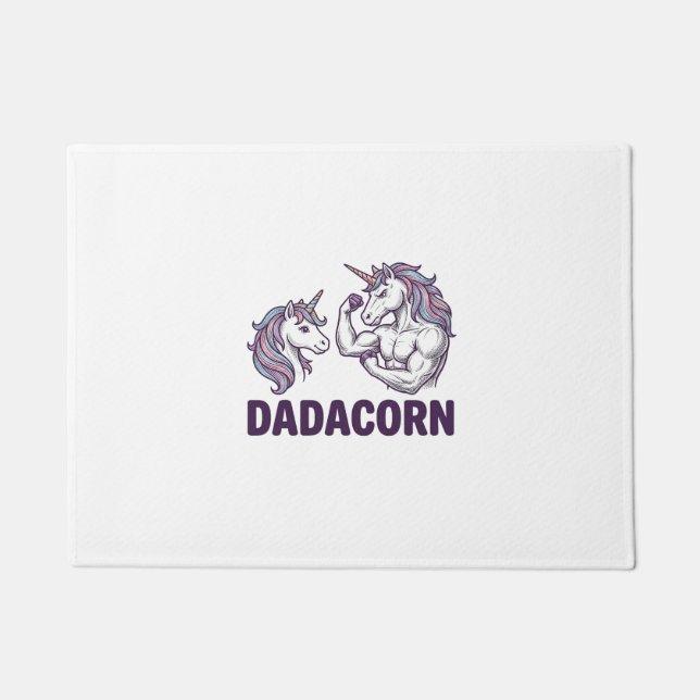 Paillasson Dadacorn Funny Unicorn Dad Vector Shirt Design_1 (Devant)