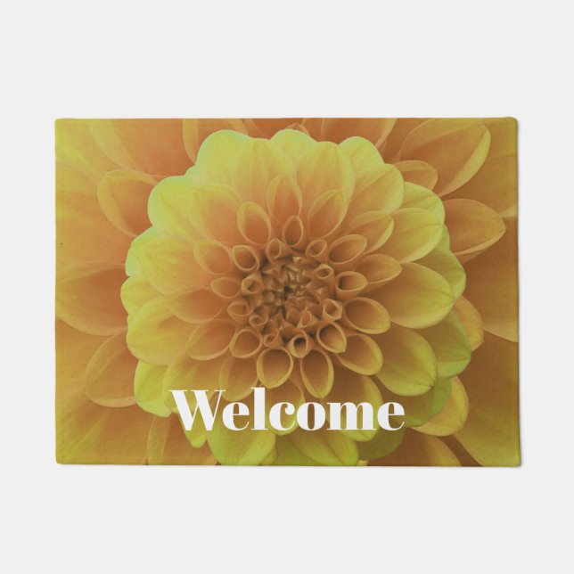 Paillasson Dahlia jaune (Devant)