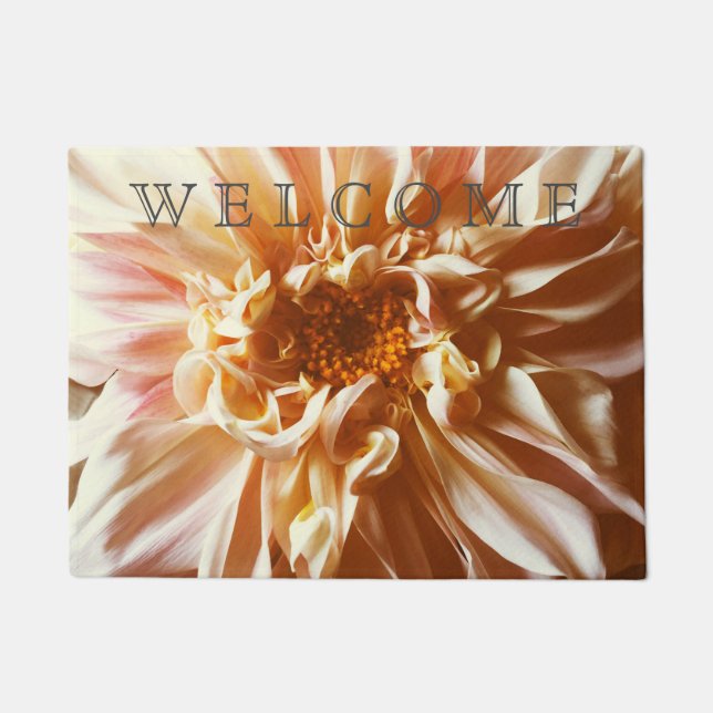 Paillasson Dahlia rose pâle (Devant)