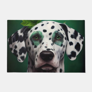 Paillasson Dalmatien en tenue de la Saint-Patrick