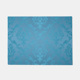Paillasson Damassé fascinante moderne vintage de turquoise