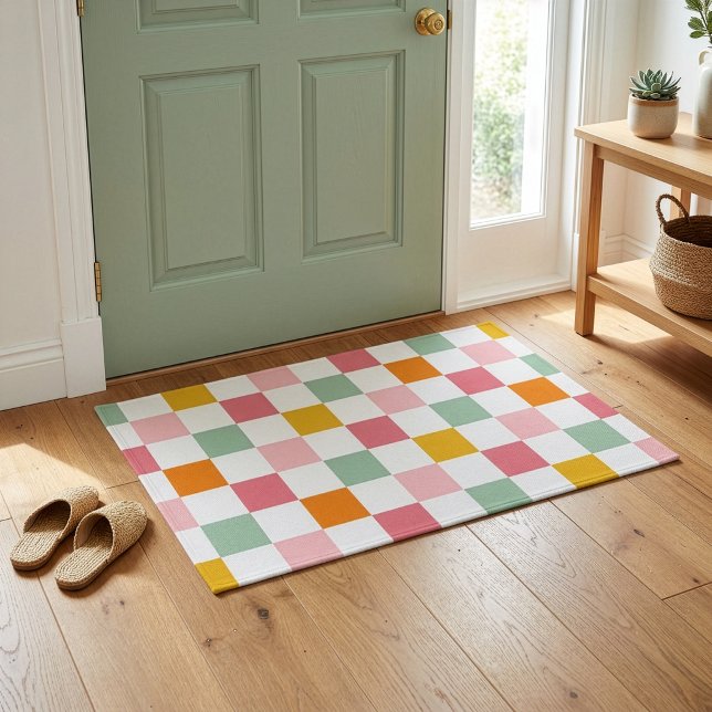 Paillasson Damier Coloré (Créateur téléchargé)