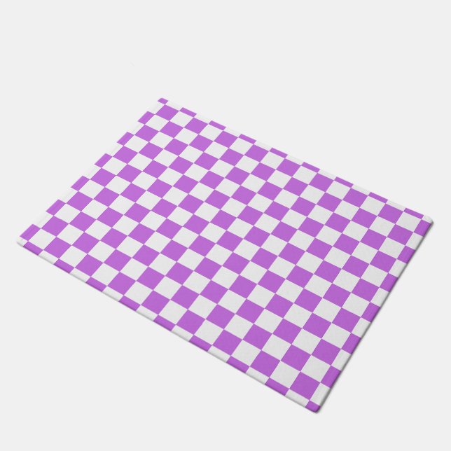 Paillasson Damier magenta visuel classique  (Incliné)