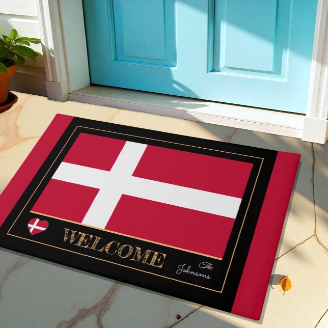 Paillasson Danemark & Danemark Drapeau maison mats/sports Bie (Créateur téléchargé)
