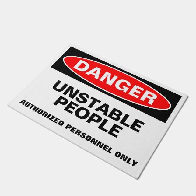 Paillasson DANGER personnalisable (Incliné)