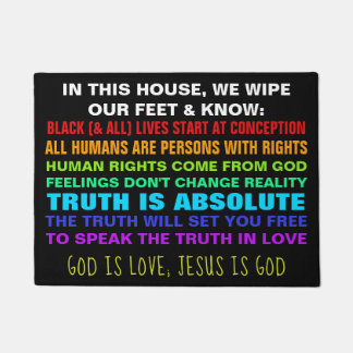 Paillasson Dans cette maison, nous savons que Dieu est amour 