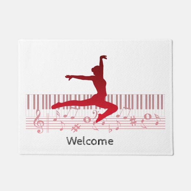 Paillasson Danseur de ballet sur un clavier        (Devant)