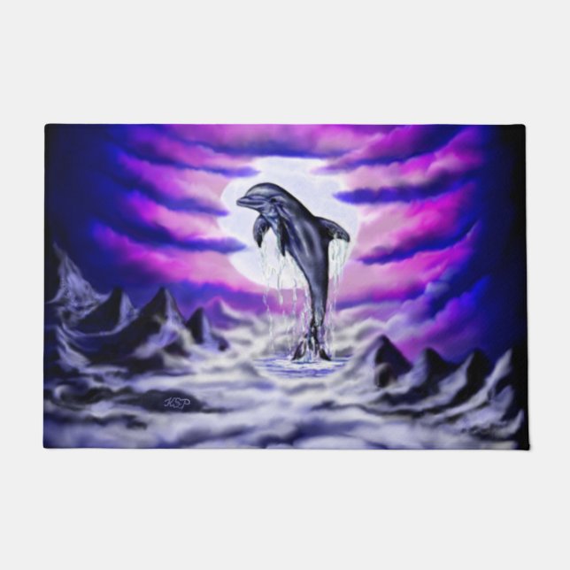 Paillasson Dauphin clair de lune (Devant)