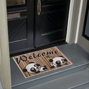 Paillasson de bambou de panda