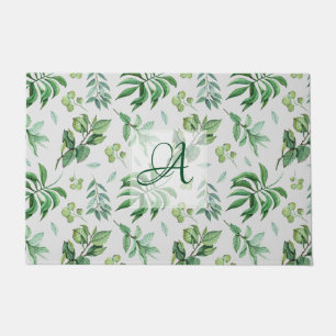 Paillasson Décor de la maison botanique du Congé vert monogra