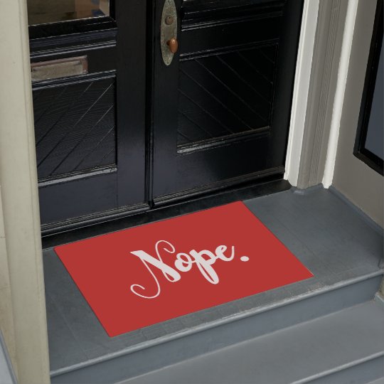 Wallpaper Paillasson Decor Drole De Maison De Typographie De Nope Zazzle Fr For Free