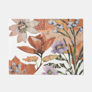 Paillasson Décor en terre cuite Fleur sauvage rustique