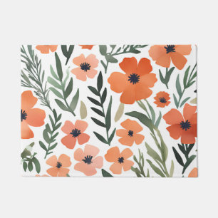 Paillasson Décor en terre cuite Fleur sauvage rustique