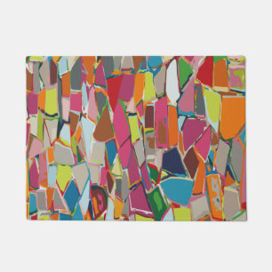 Paillasson Décor géométrique Art moderne mat multicouleur
