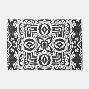 Paillasson Décor moderne Abstrait noir blanc ornement mosaïqu