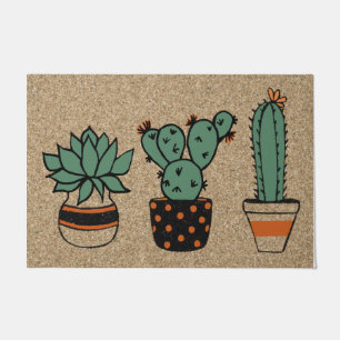 Paillasson Décor Succulent, Cute Cactus Mat, Mat De Bienvenue