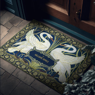 Paillasson Décor Vintage style Art déco Swans Rush et Iris