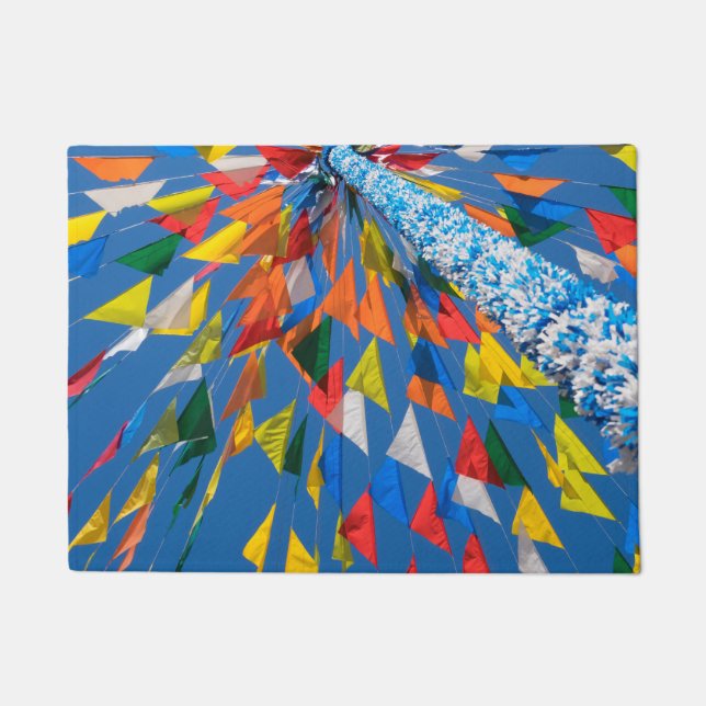 Paillasson Décoration de drapeau triangulaire (Devant)