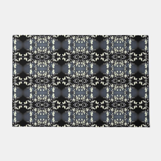 Paillasson Decorative black and white pattern (Devant)