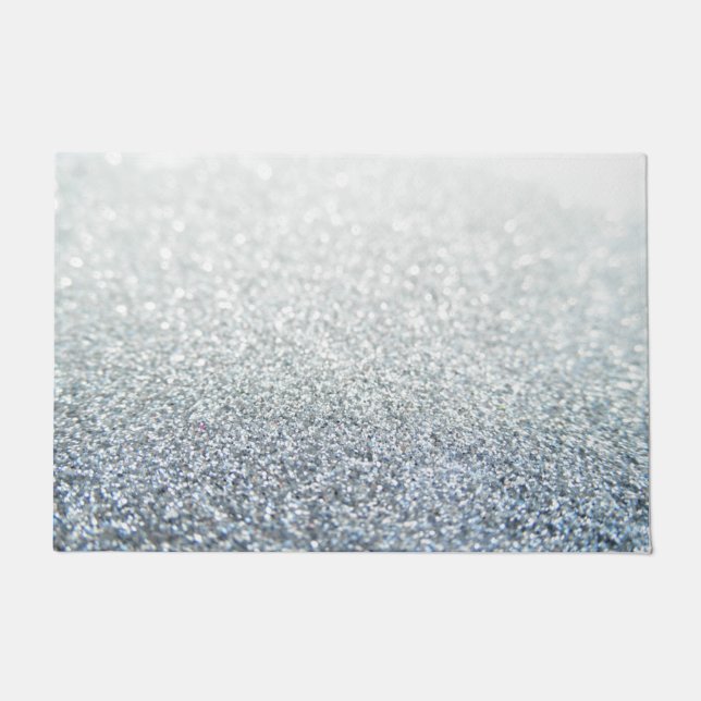 Paillasson Dégradé de paillettes blanches (Devant)