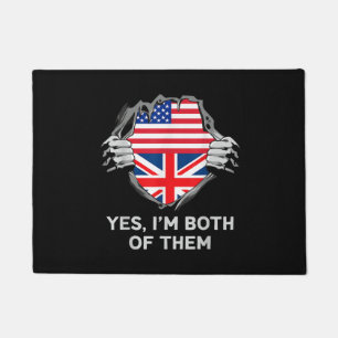 Paillasson Demi-Américain Moitié Anglais USA Angleterre Drape