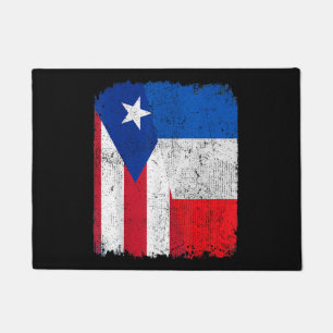 Paillasson Demi Portoricain Demi Drapeau Français Fierté De L