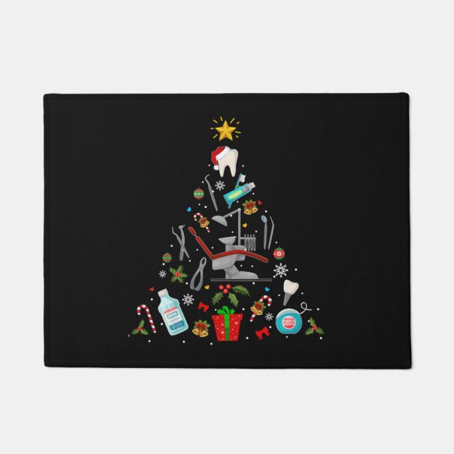 Paillasson Dentist Dental Ornement de Noël Arbre Noël Noël Fê (Devant)
