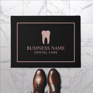 Paillasson Dentiste Rose Gold Tooth Moderne Bureau dentaire