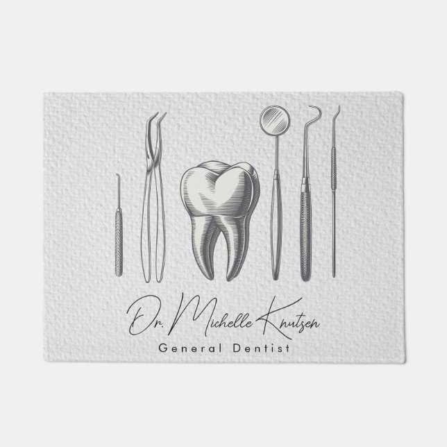 Paillasson Dentiste tendance Professional Dental White (Devant)