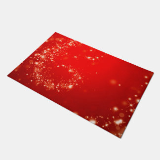 Paillasson Des lumières scintillantes tourbillonnent rouge + 