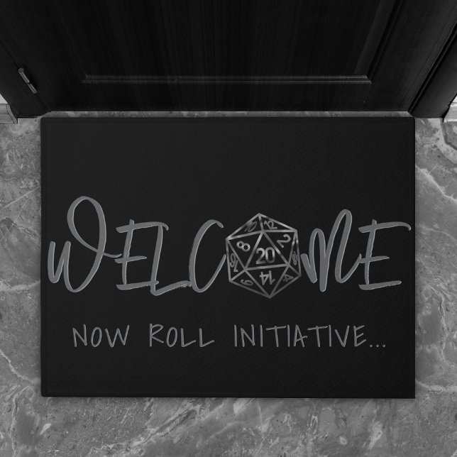 Paillasson Dés RPG | Imaginaire Tabletop Retro Gamer Bienvenu (Créateur téléchargé)