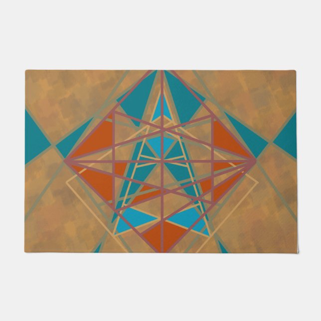 Paillasson Désert du Sud-Ouest Indien Star Man Design Art (Devant)