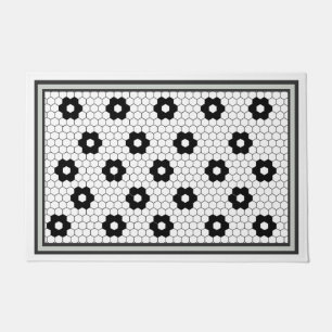 Paillasson Design de tuiles hexadécimales gris vert