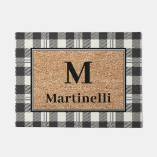 Paillasson Design élégant Monogram Faux Coir Buffalo Concepti
