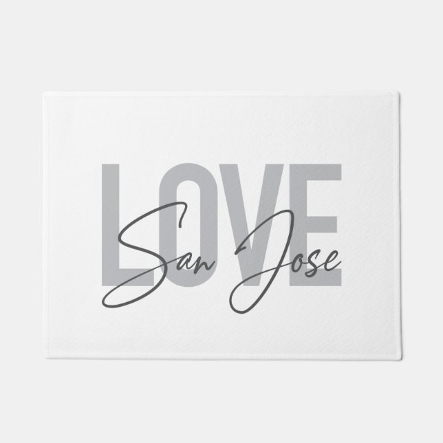 Paillasson Design moderne, simple, chic, cool Love San Jose (Devant)