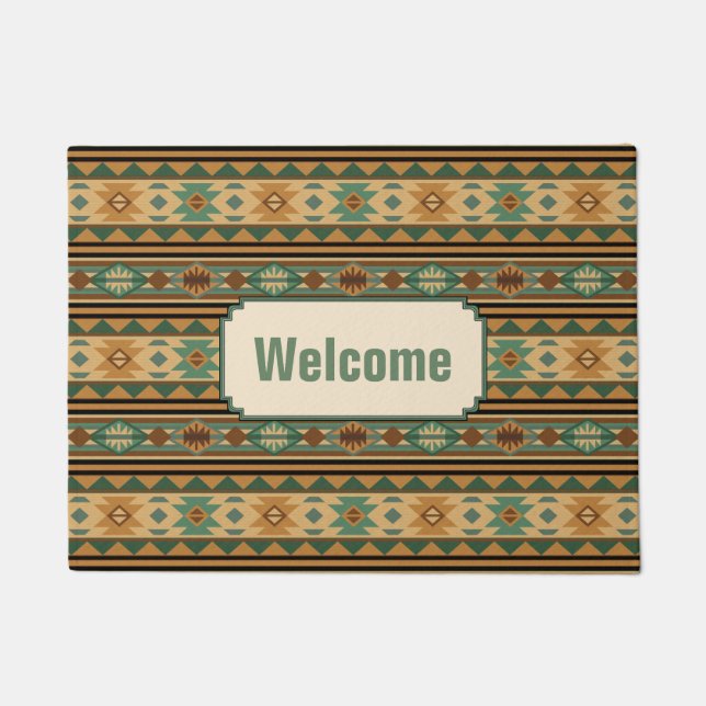 Paillasson Design Sud-Ouest Vert Tan Brown (Devant)