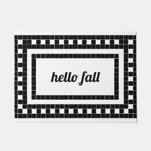 Paillasson Design tendance automne carrelage noir et blanc