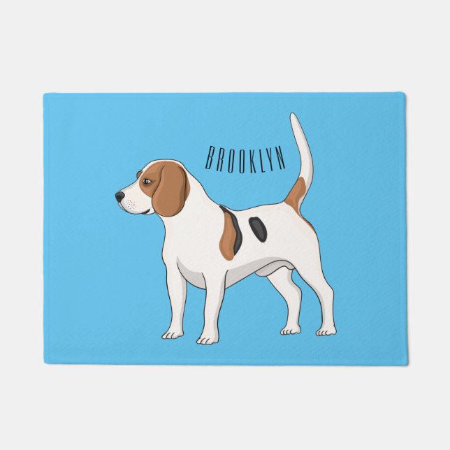 Paillasson dessin animé de chien beagle (Devant)