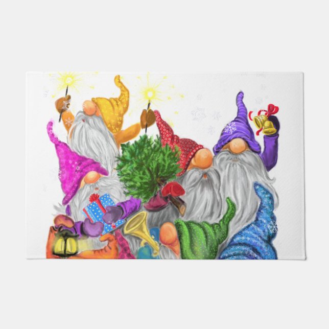 Paillasson Dessin de fête de Noël (Devant)