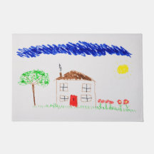 Dessin de l'enfant d'un manteau de porte