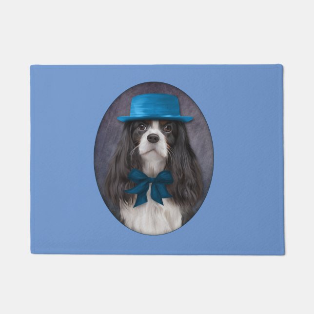 Paillasson Dessin du chien Cavalier le roi Charles Spaniel (Devant)