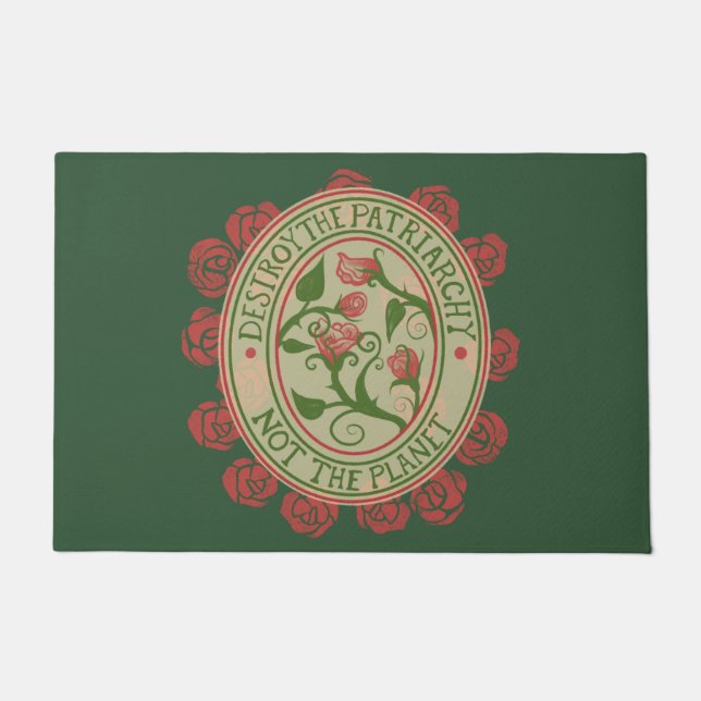 Paillasson Détruire le patriarcat et non la planète Feminist (Devant)