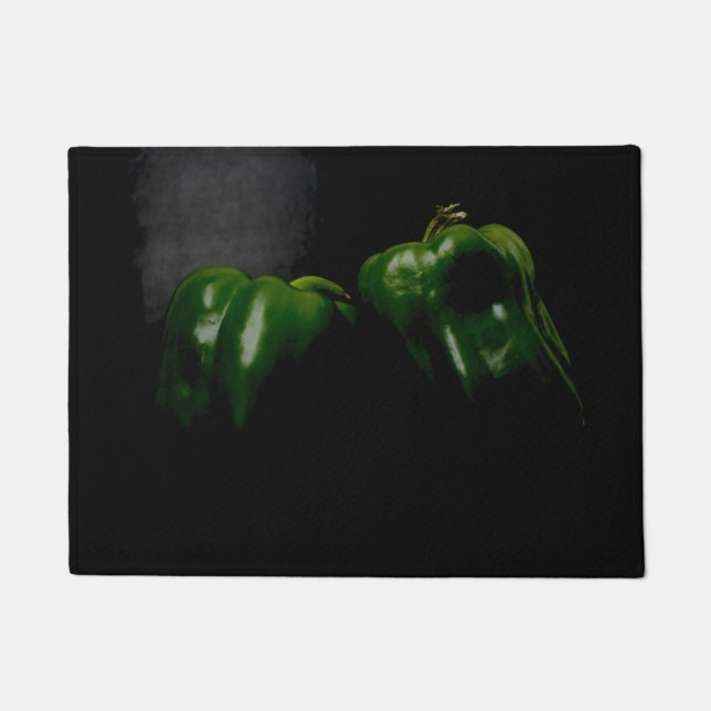 Paillasson Deux poivrons verts dmcna (Devant)