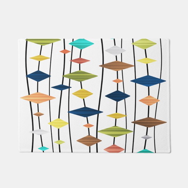 Paillasson Diamants d'art rétro de l'âge atomique 1 (Devant)