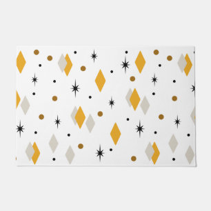 Paillasson Diamants de l'âge de l'espace orange blanc