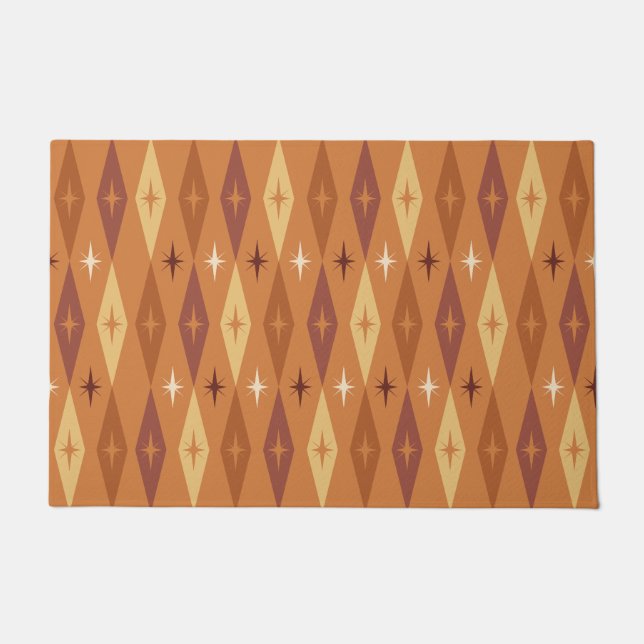 Paillasson Diamonds Stars Orange, 1950 atomique (Devant)