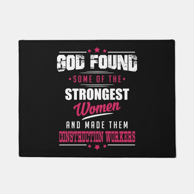 Paillasson Dieu a rendu les ouvriers du bâtiment une professi (Devant)