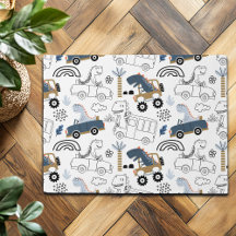 Dinosaures amicaux en Motif de voitures